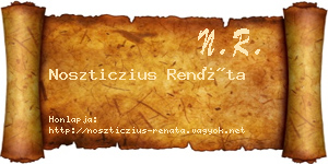 Noszticzius Renáta névjegykártya